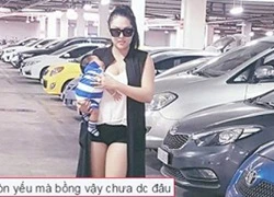 Phi Thanh Vân bị 'ném đá' vì không biết cách bế con