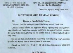 Thanh Hóa: Khởi tố hình sự vụ gây rối trật tự công cộng