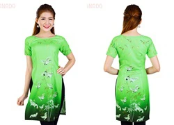 Áo dài cách tân HINASTYLE trúc hạc ADCT2183