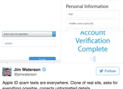Chiêu lừa đánh cắp tài khoản iCloud qua tin nhắn
