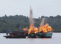 Indonesia đánh chìm 13 tàu cá Việt Nam