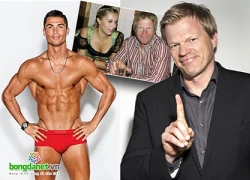 Oliver Kahn ngắm bụng 6 múi của Ronaldo nhiều hơn liếc ngực vợ