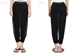 Set quần legging mẹ và bé phối lưới