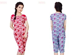 Bộ đồ cổ tròn hoa rayon Quế Lâm 15128