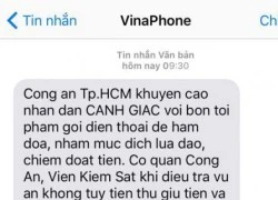 Công an gửi tin nhắn nhắc người dân cảnh giác tội phạm