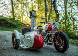 Độ Moto Guzzi 40 năm tuổi thành sidecar