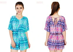 Jumpsuit cánh dơi phối thun eo cách điệu