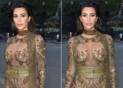 Kim Kardashian diện váy xuyên thấu khoe vòng một