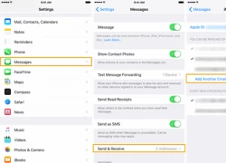 Nhắn tin bằng nhiều tài khoản email trên iMessage