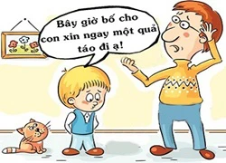 Ông bố choáng váng với lý do con trai đòi ăn táo