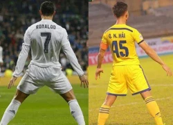 Quế Ngọc Hải cùng SLNA uống mừng chiến thắng, sau màn ăn mừng hệt Ronaldo