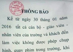 Trường học ở miền Tây ra thông báo cấm chụp hình