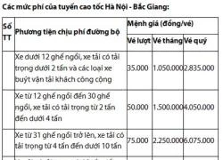 Từ 25/5, cao tốc Hà Nội Bắc Giang thu phí 200.000 đồng/lượt