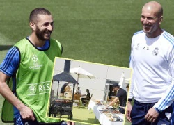 Zidane lên dây cót học trò bằng&#8230; tiệc nướng