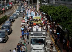 4.000 người biểu tình ở Hong Kong