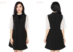 Đầm oversize phối tay ren quý phái SID43223