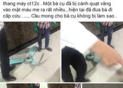 Hà Nội: Quạt trần rơi ở sảnh chung cư, 2 người phụ nữ cấp cứu