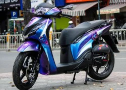 Honda SH sơn tem họa tiết kim cương ở An Giang