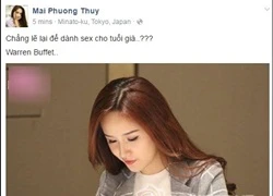 Mai Phương Thúy gây bất ngờ khi đăng status về &#8216;chuyện ấy&#8217;