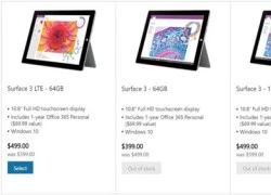 Microsoft ngưng sản xuất máy tính bảng Surface 3