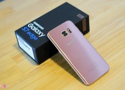 Mở hộp Galaxy S7 edge màu hồng chính hãng vừa bán ở VN