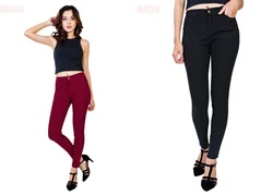 Quần skinny nữ dây kéo năng động SID42995