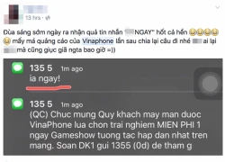 Tổng đài của VinaPhone gửi tin nhắn lạ