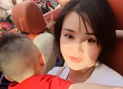 Vy Oanh đưa con trai đi cắt tóc bằng xe mui trần