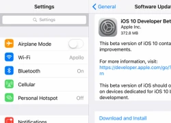 Đã có iOS 10 Beta 3, tuỳ chọn iMessage mới