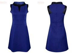 Đầm xoè Blue Season phối màu trẻ trung SID44955