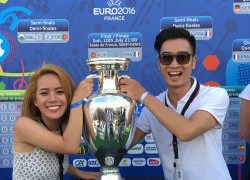 DJ đội Sơn Tùng sung sướng chạm tay vào cúp Euro 2016