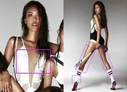 Lan Khuê bị 'là phẳng' ngực, chân to chân bé vì photoshop quá tay