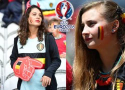 Nữ CĐV xinh đẹp của ĐT Bỉ tỏa sáng lần cuối tại EURO 2016