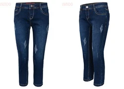 Quần Jean nữ ECOJEANS lửng cá tính JL006M1 SID44681