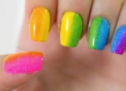 Tự làm nail màu cầu vồng cực dễ