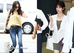 Yoona (SNSD) thả dáng "sang chảnh", IU bị tố làm mũi khi xuất hiện tại sân bay