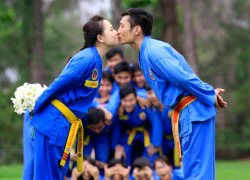 Ảnh cưới độc đáo của cặp 'tiên đồng ngọc nữ' vovinam