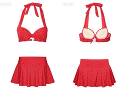 Bộ bikini LAFONCI váy chấm bi LFB31 SID46104