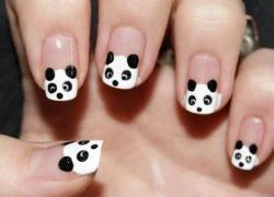 Cách vẽ nail gấu Panda