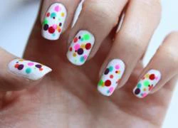 Cách vẽ nail neon đa sắc