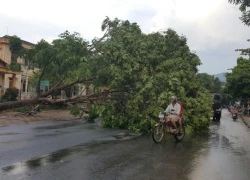 Dông lốc khủng khiếp ở Yên Bái, nhiều nhà bị thổi tung