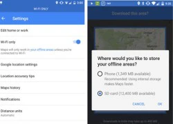 Google Maps cải tiến, cho phép tải về bản đồ và lưu qua thẻ nhớ