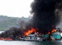 Indonesia đánh chìm 60 tàu cá nước ngoài ngày Quốc khánh