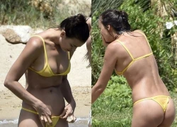 Irina Shayk lại đốt cháy bãi biển với bikini mỏng tanh