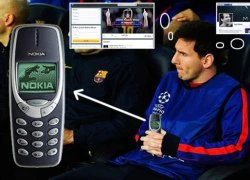 Không ai nghĩ giàu có như Messi lại đi dùng chiếc điện thoại như &#8220;cục gạch&#8221; thế này