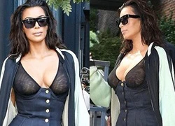 Kim Kardashian mặc đồ kệch cỡm, hở hang xuống phố