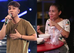 Thu Minh vừa ăn vừa hướng dẫn thí sinh Vietnam Idol