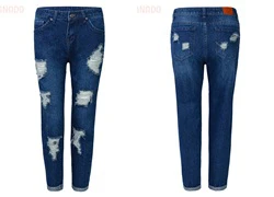 Quần Jean nữ bật lai wash 94/5007Jessie ex SID45991