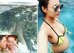 Tin sao Việt mới ngày 4/8: Hải Băng hôn Thành Đạt đắm đuối, Hồng Quế diện bikini khoe bụng bầu