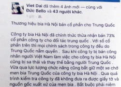 Tung tin bán Habeco cho Trung Quốc, bị phạt 12,5 triệu đồng